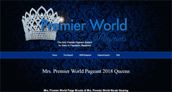 Desktop Screenshot of premierworldpageants.com