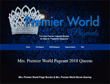 Tablet Screenshot of premierworldpageants.com